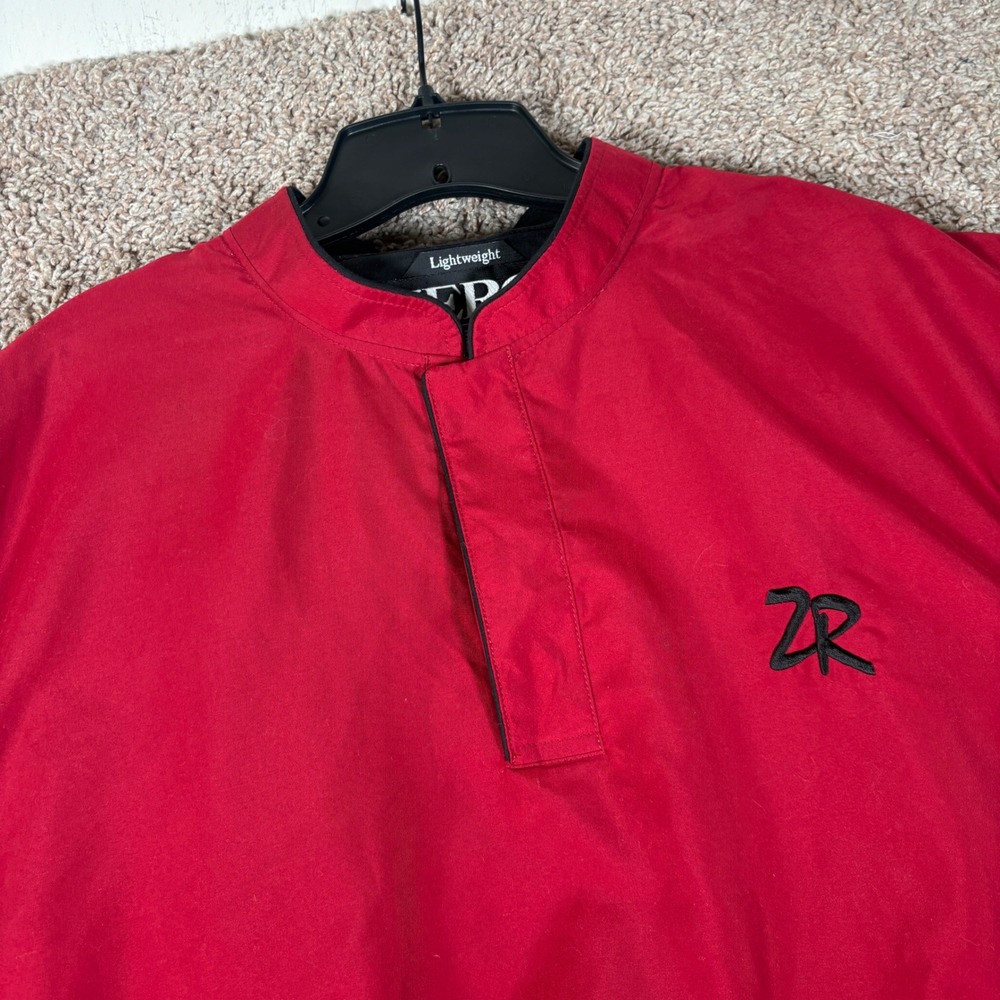 Zero Restriction Mens Red Lightweight Golf Vest Mock Neck Snap Placket Size M